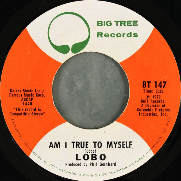 Lobo (3) : I'd Love You To Want Me / Am I True To Myself (7", Styrene, Pit)