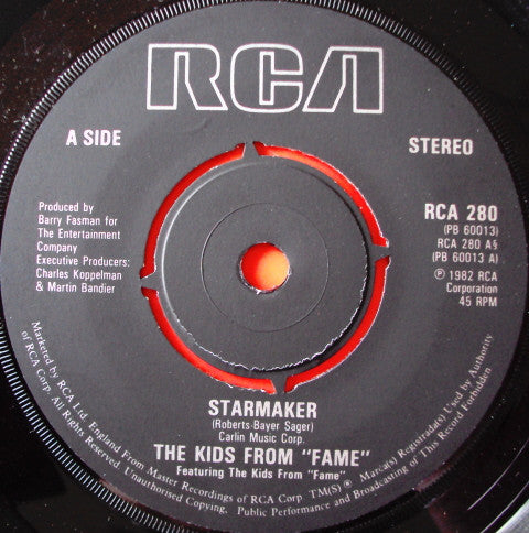 The Kids From Fame : Starmaker (7", Single, Kno)