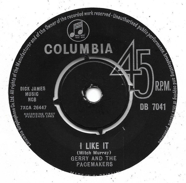 Gerry And The Pacemakers* : I Like It (7", Single)