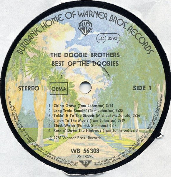 The Doobie Brothers : Best Of The Doobies (LP, Comp)