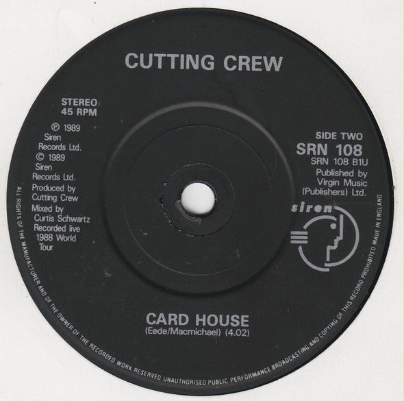 Cutting Crew : (Between A) Rock And A Hard Place (7", Single)