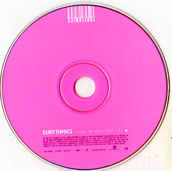 Eurythmics : I Saved The World Today (CD, Single, CD1)