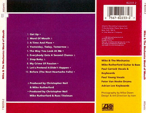 Mike & The Mechanics : Word Of Mouth (CD, Album)