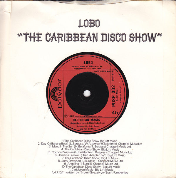 Lobo : The Caribbean Disco Show (7", Single)