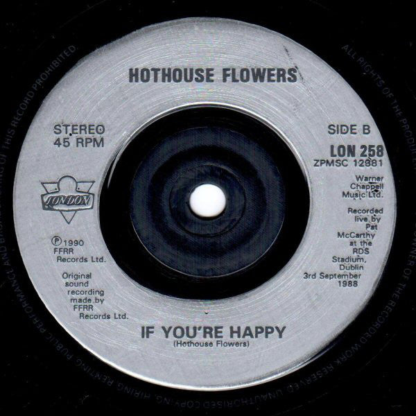 Hothouse Flowers : Give It Up (7", Single)