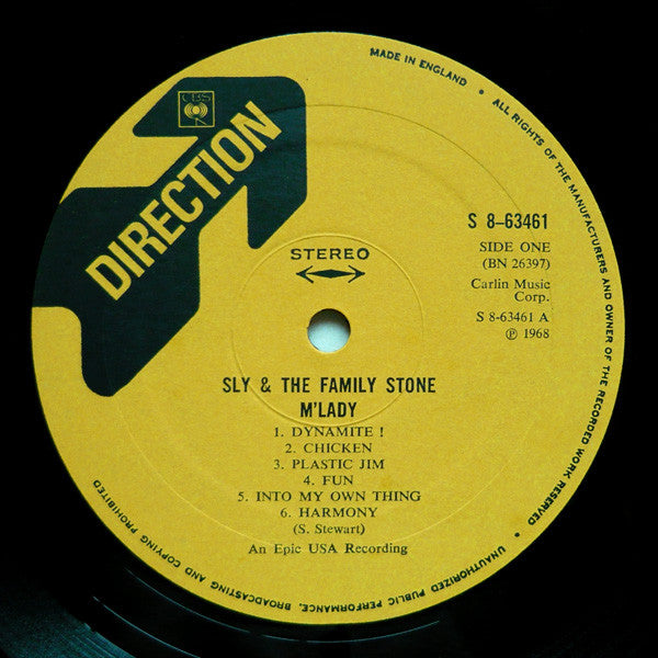 Sly And The Family Stone* : M'Lady (LP, Album)