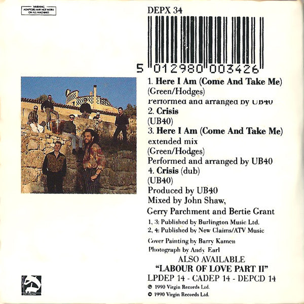 UB40 : Here I Am (Come And Take Me) (CD, Mini, Single)