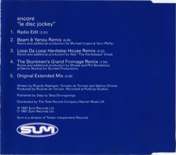 Encore! : Le Disc Jockey (CD, Single)