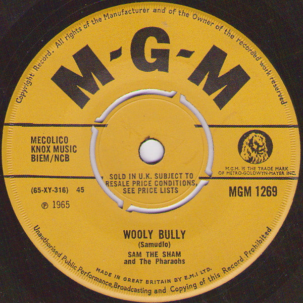 Sam The Sham & The Pharaohs : Wooly Bully (7", Single)