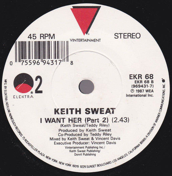 Keith Sweat : I Want Her (7", Single)