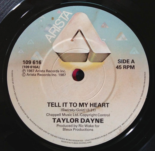 Taylor Dayne : Tell It To My Heart (7", Single, MP)