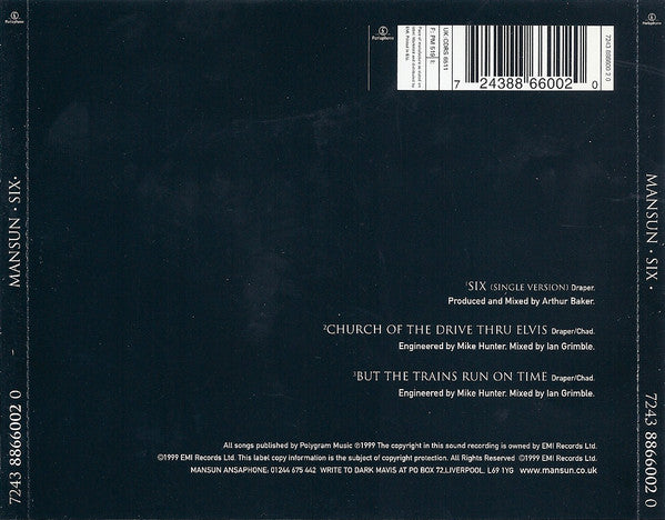 Mansun : Six (CD, EP, CD1)