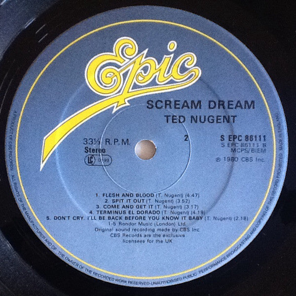 Ted Nugent : Scream Dream (LP, Album)