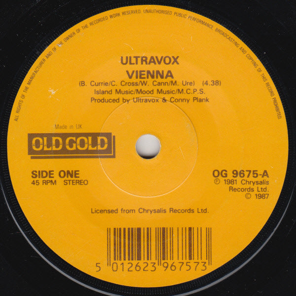 Ultravox : Vienna / The Voice (7")