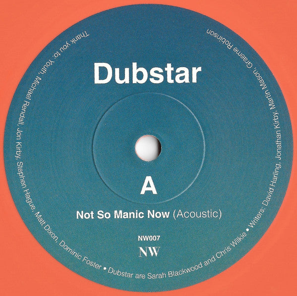 Dubstar (2) : Not So Manic Now (Acoustic) (7", Single, Ltd, Ora)