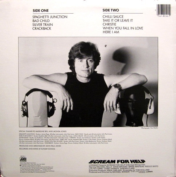 John Paul Jones : Music From The Film Scream For Help (LP, Album, Spe)