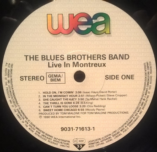 The Blues Brothers Band : Live In Montreux (LP, Album)