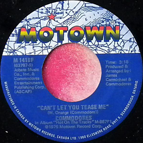 Commodores : Easy / Can't Let You Tease Me (7", Single)