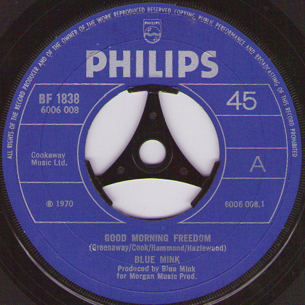 Blue Mink : Good Morning Freedom (7", Single)