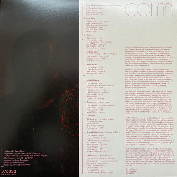 C. J. Camerieri : Carm (LP)