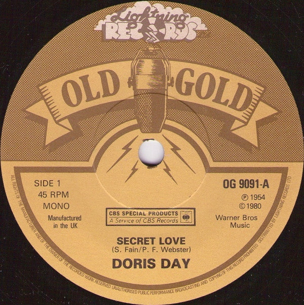 Doris Day : Secret Love / Whatever Will Be Will Be (Que Sera, Sera) (7", Single, Mono)