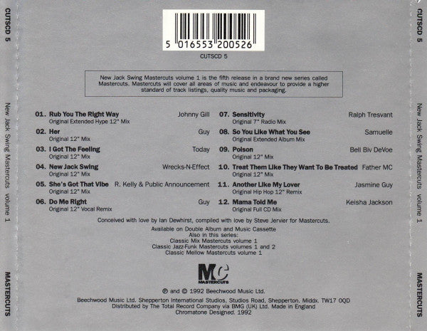 Various : New Jack Swing Mastercuts Volume 1 (CD, Comp)