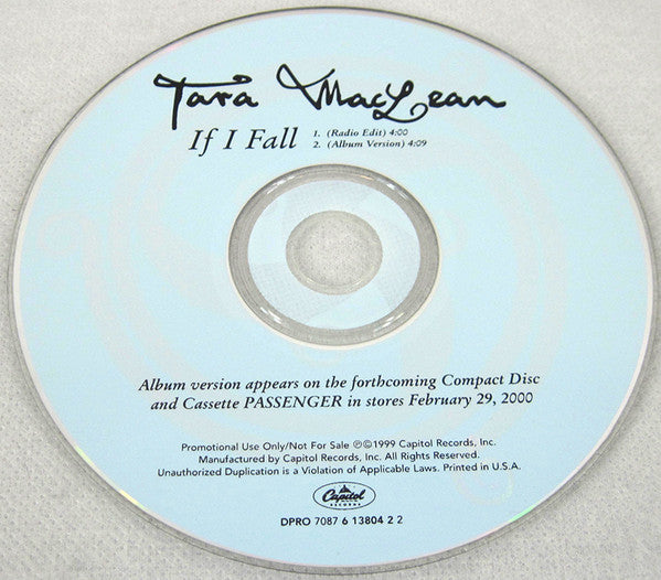 Tara MacLean : If I Fall (CD, Single, Promo)