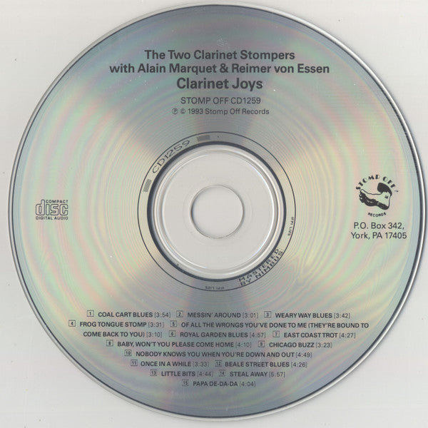 The Two Clarinet Stompers With Alain Marquet & Reimer von Essen : Clarinet Joys  (CD, Album)