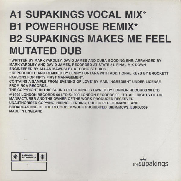 Supakings* : Back & Forth (Remixes) (12", Promo)