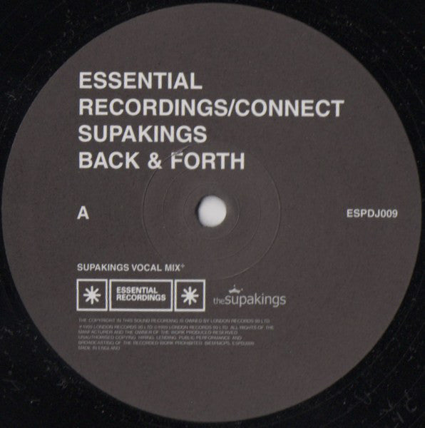 Supakings* : Back & Forth (Remixes) (12", Promo)