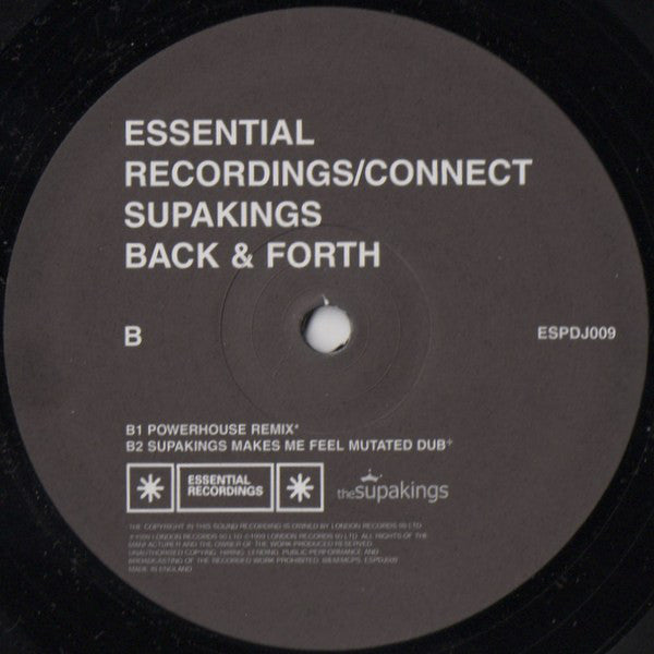Supakings* : Back & Forth (Remixes) (12", Promo)