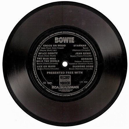 David Bowie : The Record Mirror Flexi Disc (Flexi, 7", S/Sided)