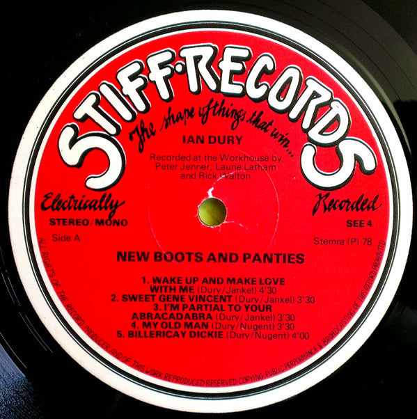 Ian Dury : New Boots And Panties!! (LP, Album, M/Print, Ext)