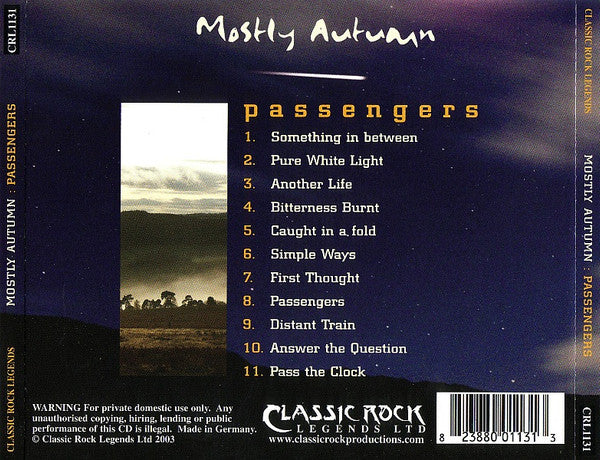 Mostly Autumn : Passengers (CD, Album)