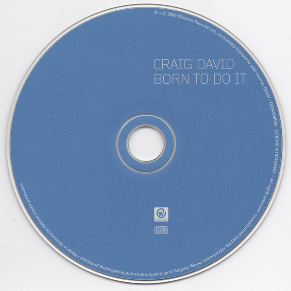 Craig David : Born To Do It (CD, Album)