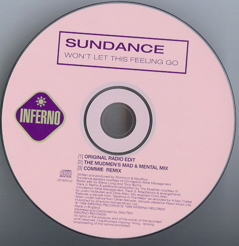 Sundance : Won't Let This Feeling Go (CD, Single)