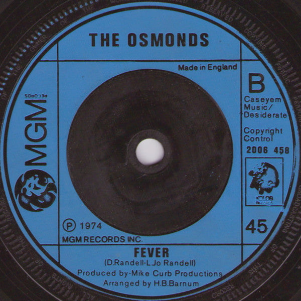 The Osmonds : Love Me For A Reason (7", Single, Inj)