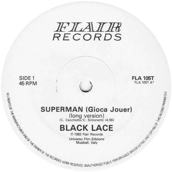 Black Lace : Superman (Gioca Jouer) (12")