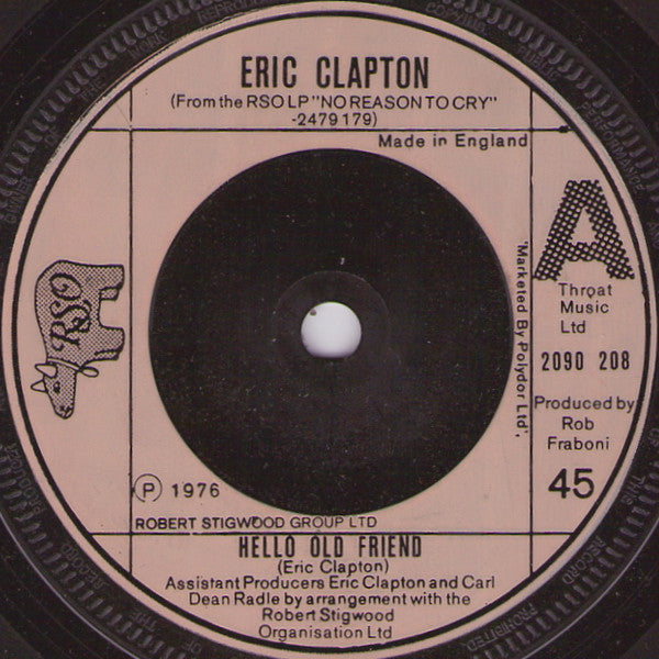 Eric Clapton : Hello Old Friend (7")