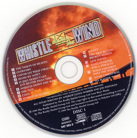 Andrew Lloyd Webber & Jim Steinman / Various : Whistle Down The Wind (Original Cast Recording) (2xCD, Album)