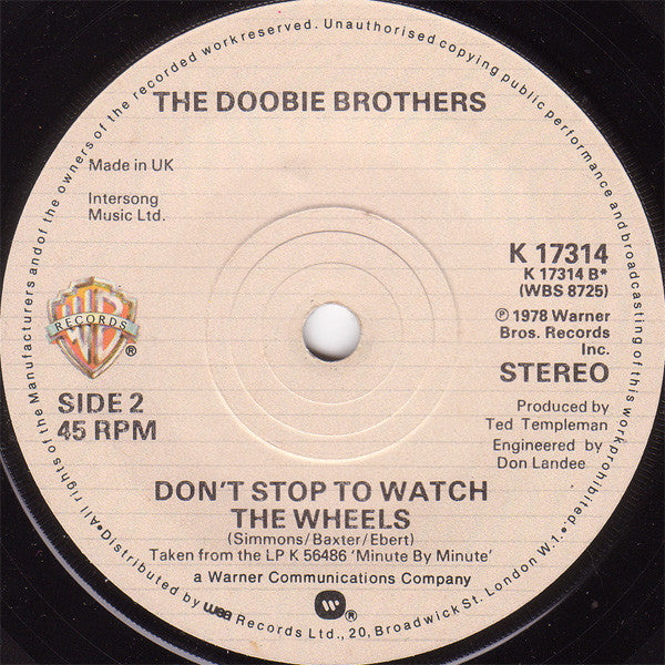 The Doobie Brothers : What A Fool Believes (7", Single)