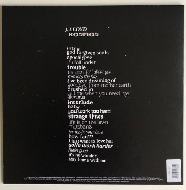 Josh Lloyd-Watson : Kosmos (LP, Album, Whi)