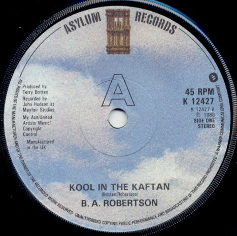 B. A. Robertson : Kool In The Kaftan (7", Single, Gat)