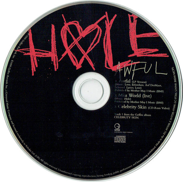 Hole (2) : Awful (CD, Single, Enh)