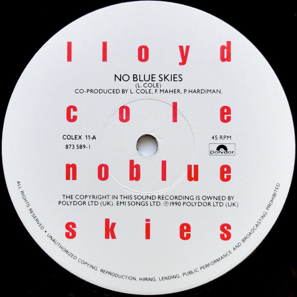 Lloyd Cole : No Blue Skies (12")