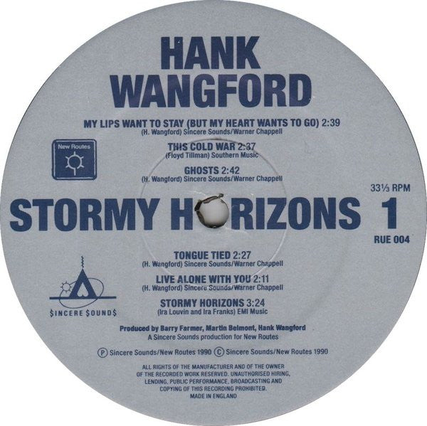 Hank Wangford : Stormy Horizons (LP, Album)