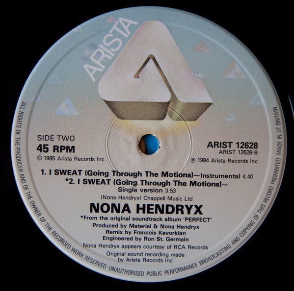 Nona Hendryx : I Sweat (Going Through The Motions) (12")