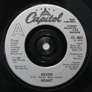 Heart : Never / These Dreams (7", Single, Sil)