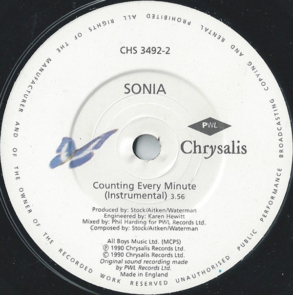 Sonia : Counting Every Minute (7", Single)