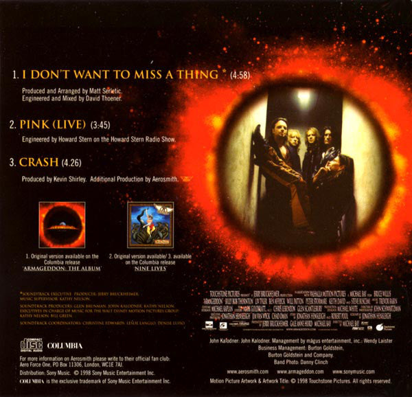 Aerosmith : I Don't Want To Miss A Thing (CD, Single)